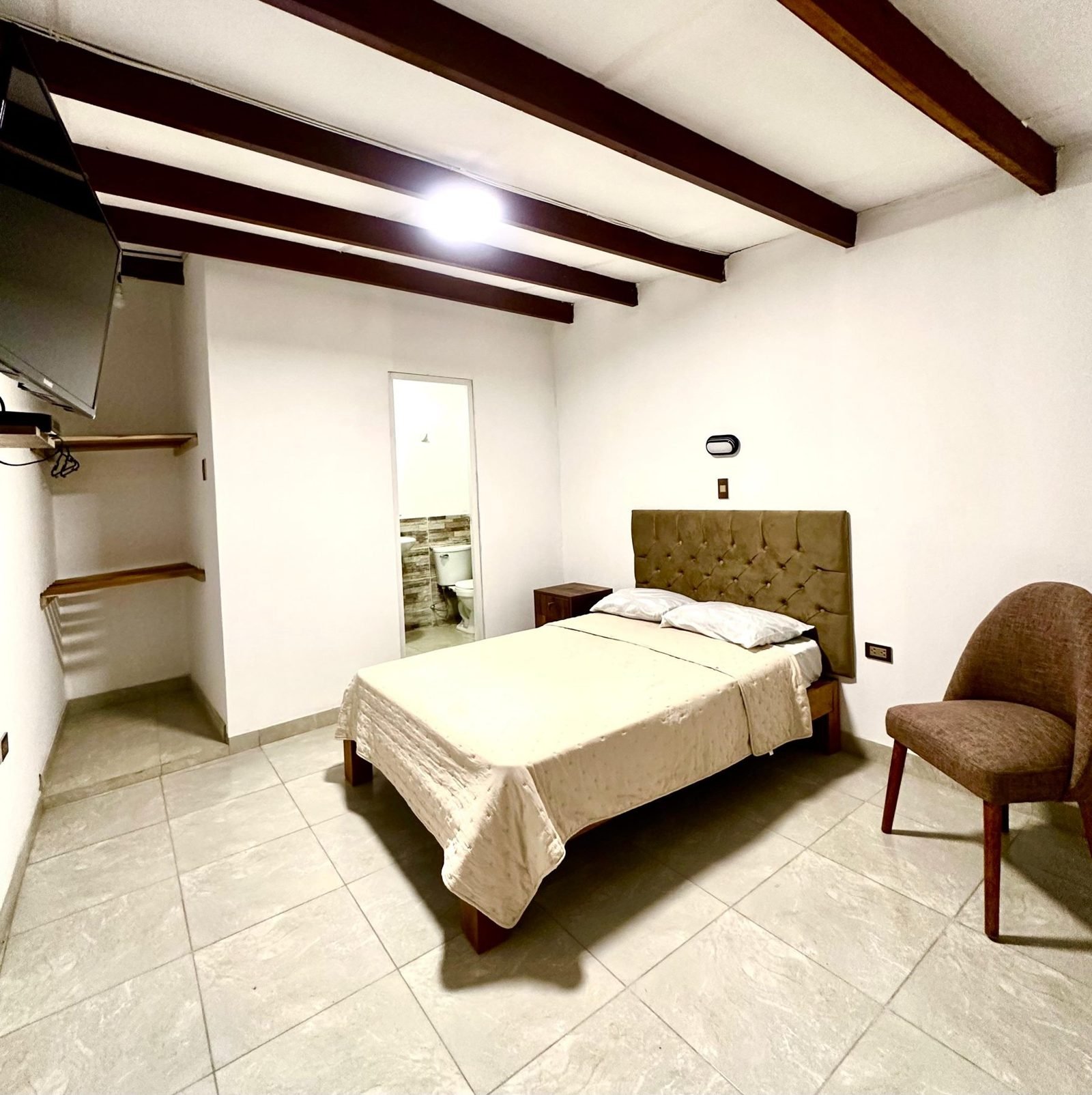 Habitación matrimonial de la Hacienda Nieve Nieve